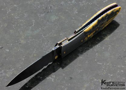 Jim Downs Custom Knife Damascus Linerlock - Image 5