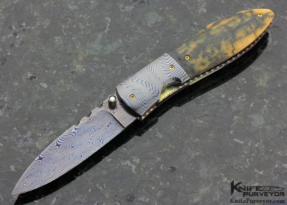 Jim Downs Custom Knife Damascus Linerlock