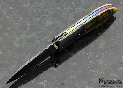 Jim Downs Custom Knife Damascus Linerlock - Image 4