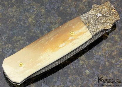 W.D. Pease Custom Knife Hank Knickmeyer and Robert Eggerling Mosaic Damascus  Side Lock - Image 4