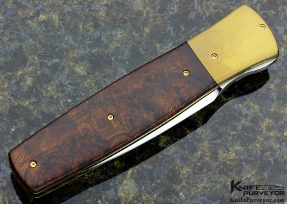 Don Maxwell Custom Knife Titanium & Desert Ironwood Linerlock Dagger - Image 3