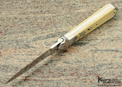 Butch Vallotton Custom Knife Auto Linerlock Dagger - Image 6