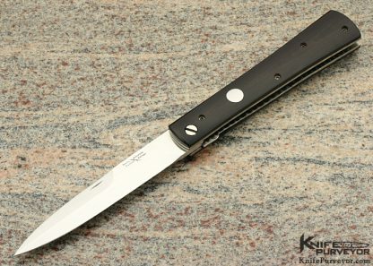 Rainy Vallotton Custom Knife Micarta Linerlock Auto Dagger