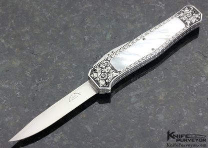 Ralph Dewey Harris Custom Knife Sole Authorship Engraved #001 Mother of Pearl Side Release OTF Automatic