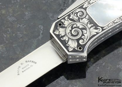 Ralph Dewey Harris Custom Knife Sole Authorship Engraved #001 Mother of Pearl Side Release OTF Automatic - Image 2