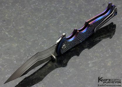 Brian Tighe Custom Knife One of a Kind "Tighe Breaker" Flipper Button Lock - Image 5