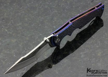 Brian Tighe Custom Knife One of a Kind "Tighe Breaker" Flipper Button Lock - Image 4