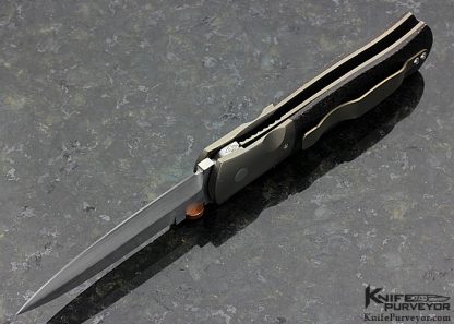 John W. Smith Custom Knife Lightning Strike Carbon Fiber Linerlock Dagger - Image 5