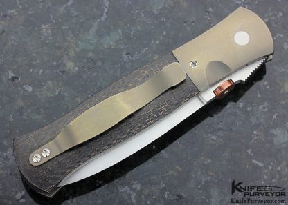 John W. Smith Custom Knife Lightning Strike Carbon Fiber Linerlock Dagger - Image 3