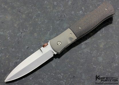 John W. Smith Custom Knife Lightning Strike Carbon Fiber Linerlock Dagger