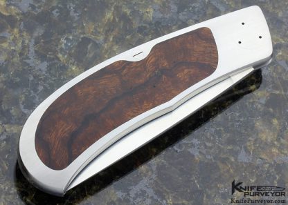 Dick Hodgson Custom Knife Inlayed Desert Ironwood Interframe Lockback - Image 3