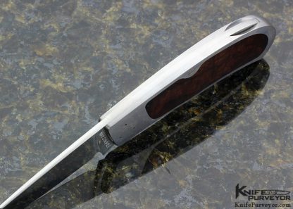 Dick Hodgson Custom Knife Inlayed Desert Ironwood Interframe Lockback - Image 4