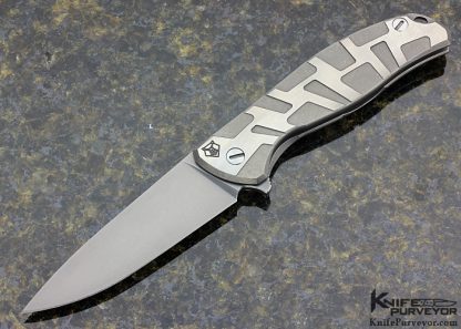 Igor Shirogorov Custom Knife Custom Flipper Titanium with Stainless Steel Overlay Framelock