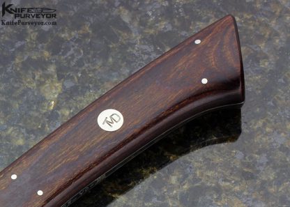 T.M. Dowell Custom Knife Ebony Dyed Yellow Oak Integral Hunter - Image 3