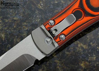 Microtech Custom Knife Cobra Auto with Black & Orange G10 - Image 2