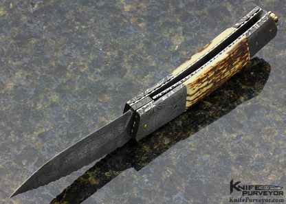 Johan Gustafsson Custom Knife Sole Authorship Mosaic Damascus Linerlock - Image 5