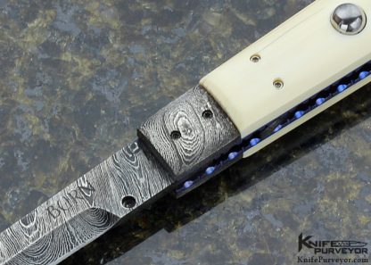 Paul Panak Custom Knife Damascus Auto Lockback Dagger - Image 2