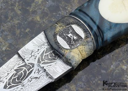 Roger Bergh Custom Knife Sole Authorship Mosaic Damascus Swedish Drop Point Hunter - Image 2