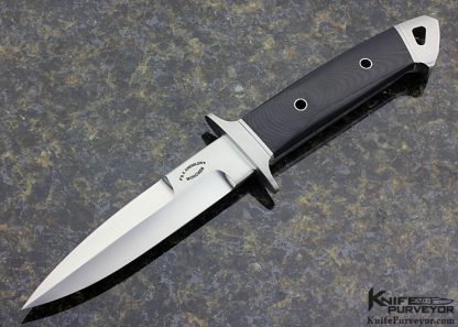 Dietmar Kressler Custom Knife Micarta Integral Asymmetrical Dagger