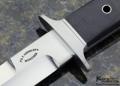 Dietmar Kressler Custom Knife Micarta Integral Asymmetrical Dagger - Image 2