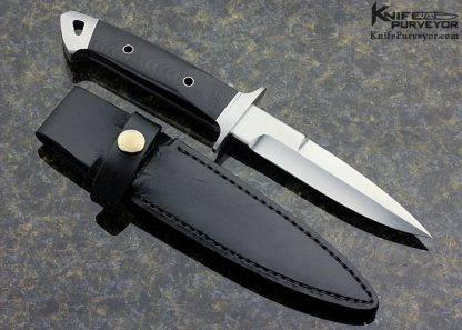 Dietmar Kressler Custom Knife Micarta Integral Asymmetrical Dagger - Image 5