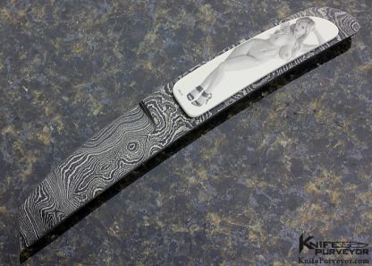 Ron Luebke Jr. Custom Knife Scrimshawed Tanto