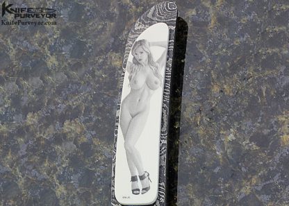 Ron Luebke Jr. Custom Knife Scrimshawed Tanto - Image 3