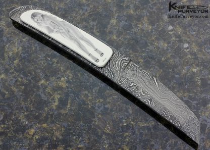 Ron Luebke Jr. Custom Knife Scrimshawed Tanto - Image 4