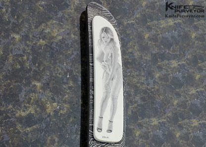 Ron Luebke Jr. Custom Knife Scrimshawed Tanto - Image 5