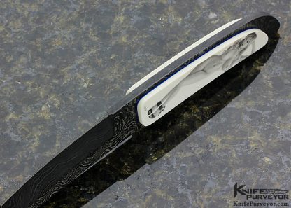 Ron Luebke Jr. Custom Knife Scrimshawed Tanto - Image 6