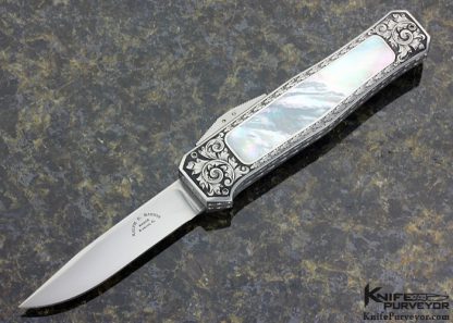 Ralph Dewey Harris Custom Knife Sole Authorship Engraved #001 Mother of Pearl Side Release OTF Automatic