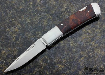 Frank Centofante Custom Knife Desert Ironwood Lockback