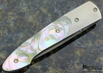 William Henry Custom Knife Abalone Shell Linerlock - Image 4