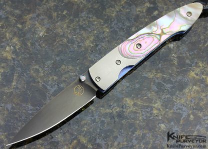 William Henry Custom Knife Abalone Shell Linerlock