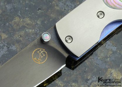 William Henry Custom Knife Abalone Shell Linerlock - Image 2