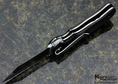 Randy Doucette Custom Knife Watch Dog with Carbon Fiber and G10 Linerlock - Image 3