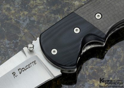 Randy Doucette Custom Knife Watch Dog with Carbon Fiber and G10 Linerlock - Image 5