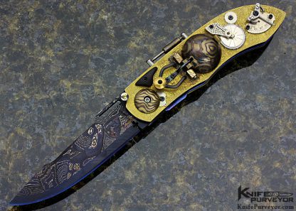 Peter Martin Custom Knife "Steampunk" Linerlock