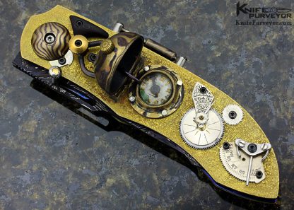 Peter Martin Custom Knife "Steampunk" Linerlock - Image 3