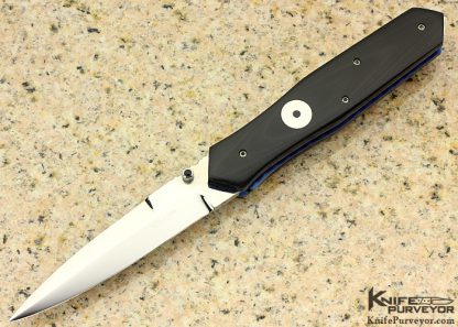 Nate Clark Custom Knife Black G10 D/A Auto Linerlock