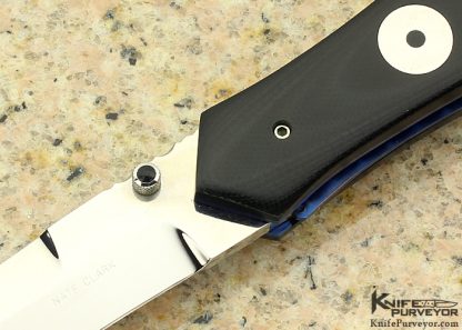 Nate Clark Custom Knife Black G10 D/A Auto Linerlock - Image 2