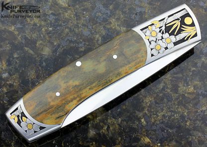 Scott Sawby Custom Knife Engraved by Marian Sawby Mammoth "Swift" Self Lock - Image 4