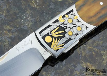 Scott Sawby Custom Knife Engraved by Marian Sawby Mammoth "Swift" Self Lock - Image 2