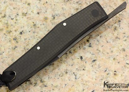 Ohta Knives Custom Knife Carbon Fiber Friction Folder - Image 4