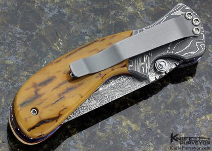 Pat Crawford Custom Knife Damascus Linerlock - Image 3