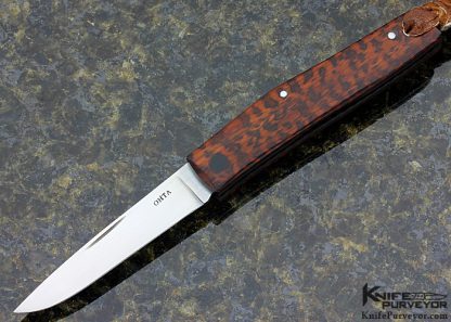 Ohta Custom Knife Snakewood Slip Joint