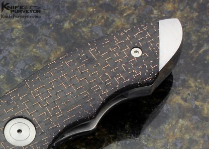 Kansei Matsuno Custom Knife Lightning Strike Carbon Fiber Push Dagger/Hunter Linerlock - Image 3