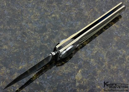 Michael Walker Custom Knife Anodized & Machined Titanium Unique Lever Lock - Image 5