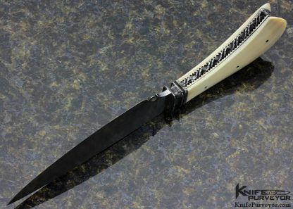 Jim Schmidt Custom Knife Sole Authorship Damascus Fixed Blade - Image 5