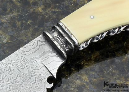 Jim Schmidt Custom Knife Sole Authorship Damascus Fixed Blade - Image 2